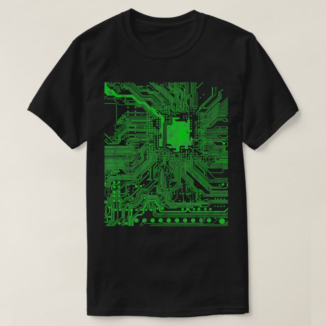 Camiseta Ner programador de corazón de CPU para tarjeta mad (Diseño del anverso)