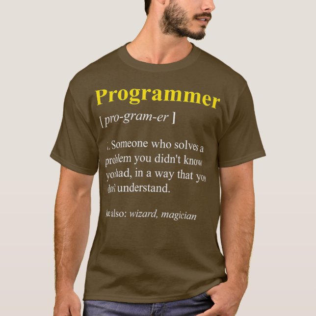 Camiseta Nerd computacional divertido de definición de prog (Anverso)