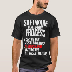 Camiseta Nerd de proceso de programación de software de cód