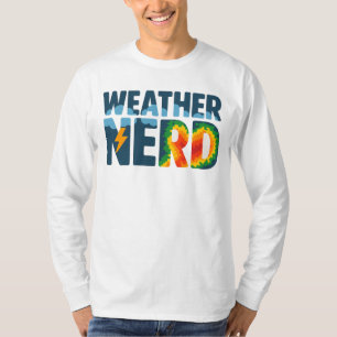 Camiseta Nerd del tiempo   Radar y relámpago de la meteorol