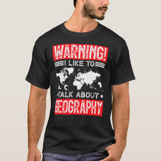 Camiseta Nerd Geek Geography Hobby Interest Pasion