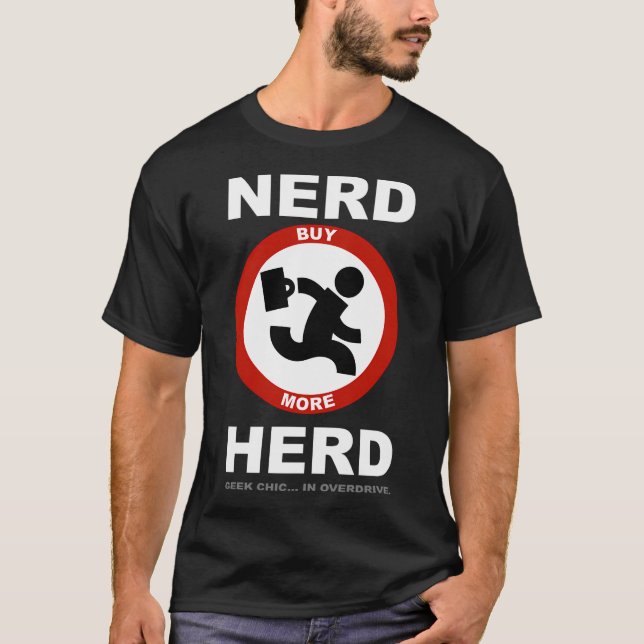 Camiseta Nerd Herd - Geek Chic en sobrecarga (Anverso)