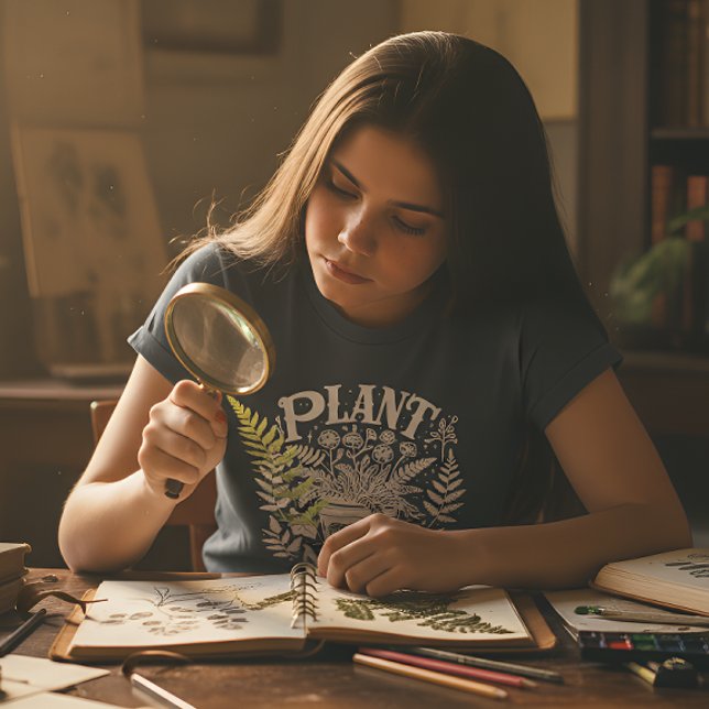 Camiseta Nerd vegetal (blanco) (Subido por el creador)