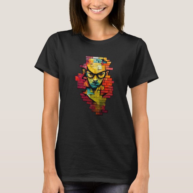 Camiseta Nerdcore Grafitti Geeksta Rap Nerd Pintado En El (Anverso)