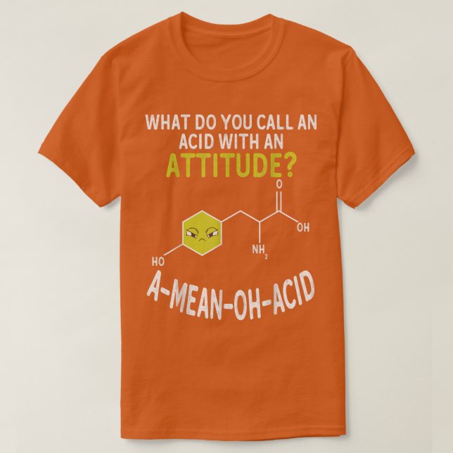 Camiseta Nerdy Amino Acid Humor Ciencia & Química Pun (Diseño del anverso)