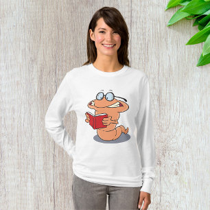 Camiseta Nerdy Bookworm leyendo un libro