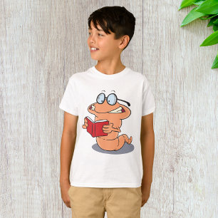 Camiseta Nerdy Bookworm leyendo un libro