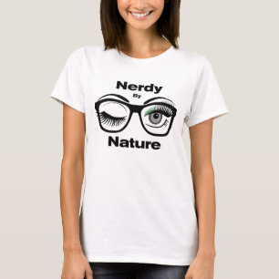 Camiseta Nerdy by Nature Funny Geek Design with Glasses