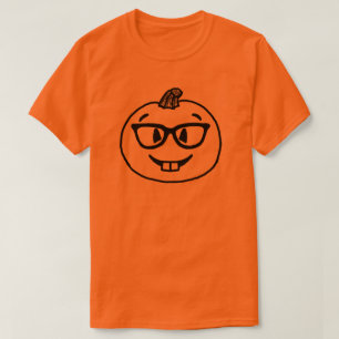 Camiseta Nerdy Calabaza Emoji Shirt Nerd Halloween Emoji