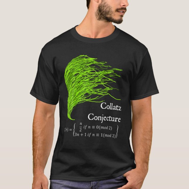 Camiseta Nerdy Collatz Conjecture 3N 1 Green Seaweth T (Anverso)