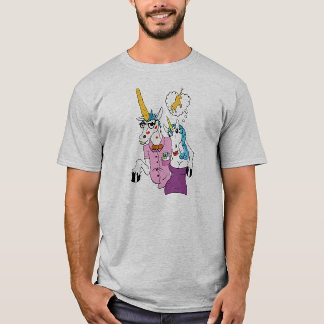 Camiseta Nerdy del unicornio (Anverso)