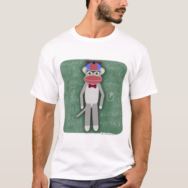 Camiseta Nerdy Fifties Goofy Fun Sock Monkey Personalizado (Anverso)