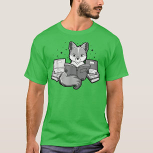 Camiseta Nerdy Fox Book, Divertido Animal Lover Para Hombre