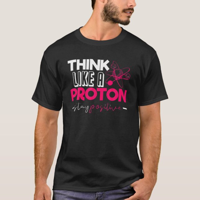 Camiseta Nerdy Funny Piensa Como Una Química Periódica Prot (Anverso)