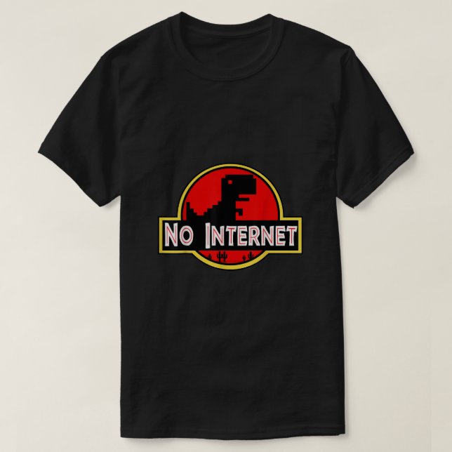 Camiseta Nerdy gracioso sin dinosaurios de internet en cien (Diseño del anverso)