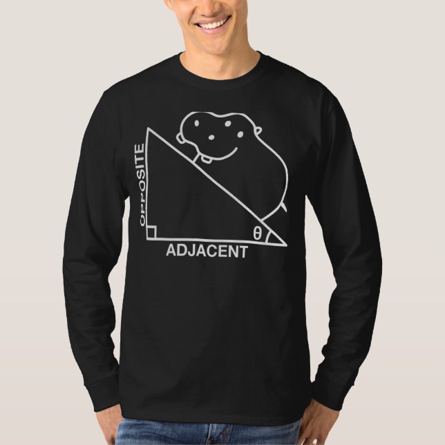 Camiseta Nerdy Hippotenuse Hipotenuse Hippopótamo Math Te (Anverso)