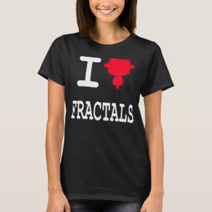 Camiseta Nerdy I Love Fractals Mandelbrot Chaos Physicmat