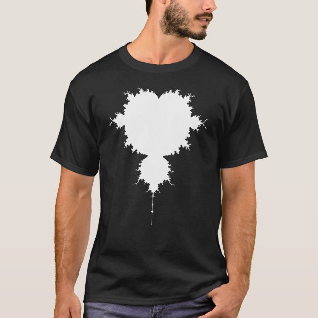 Camiseta Nerdy Mandelbrot White Fractal Chaos Physics (Anverso)