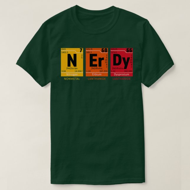 Camiseta Nerdy Periódico Table Funny Science Premium (Diseño del anverso)