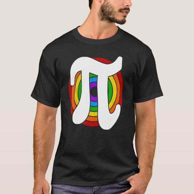 Camiseta Nerdy Rainbow Circle Pi Day Math Math (Anverso)