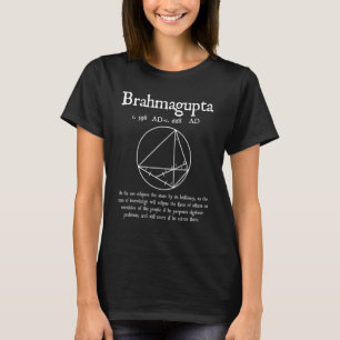Camiseta Nerdy Vintage Brahmagupta Matemáticas Cita Matemát
