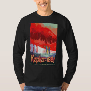 Camiseta Nerdy Vintage Kepler 186f Grass Redder Space Scien
