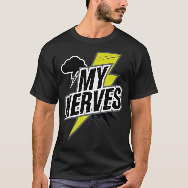 Camiseta Nervios malos: Mantente fuerte (Anverso)