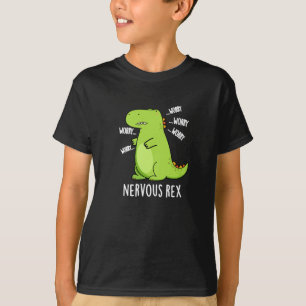 Camiseta Nervioso Rex Funny Dinosaur TRex Pun Dark BG