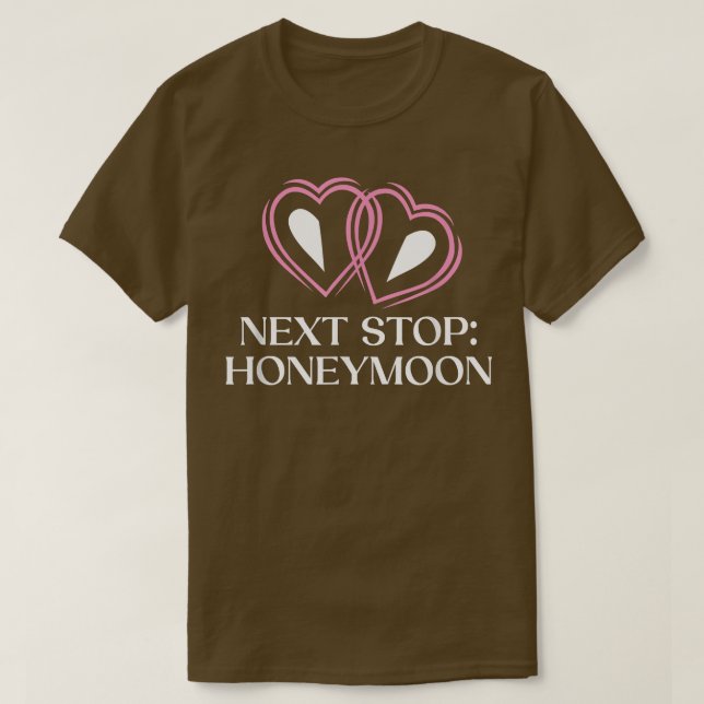 Camiseta Net Stop Honeymoon Wedding Party Husband And Wife  (Diseño del anverso)