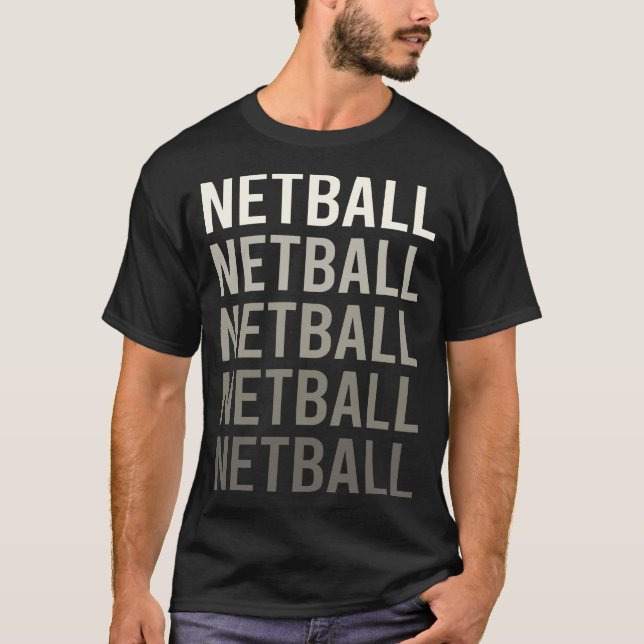 Camiseta Netball de gradiente blanco (Anverso)