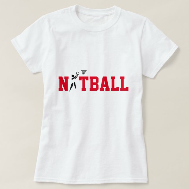 Camiseta Netball del tema del clip art del jugador del GS (Diseño del anverso)