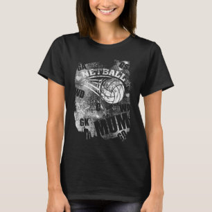 Camiseta Netball Mamá, Black Grunge Netball