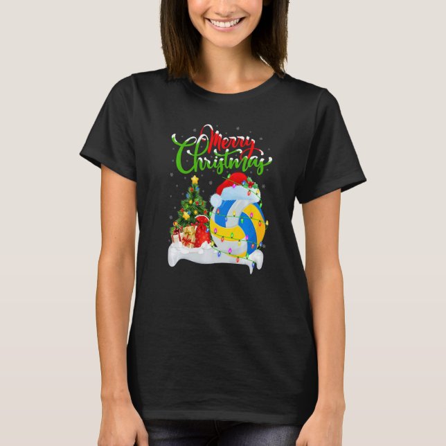 Camiseta Netball Sports  Xmas Decoration Santa Netball Chri (Anverso)