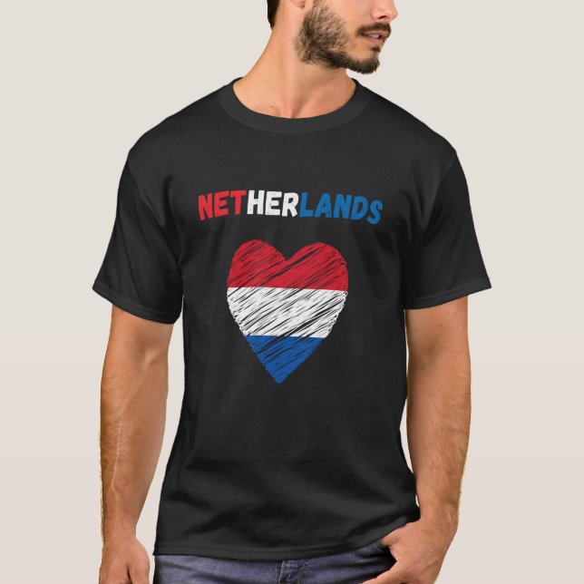 Camiseta Netherlands Flag Holiday Netherlands Heart Dutch F (Anverso)