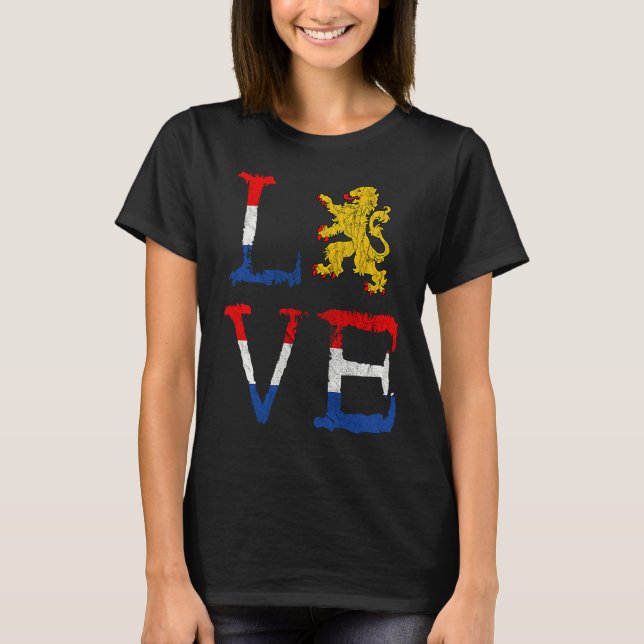 Camiseta Netherlands Love Holland Love Oranje Lion Crest Ne (Anverso)