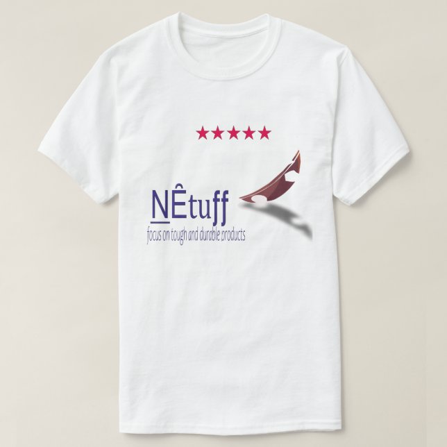 Camiseta NEtuff – Tough & Durable Branded Logo Design (Diseño del anverso)