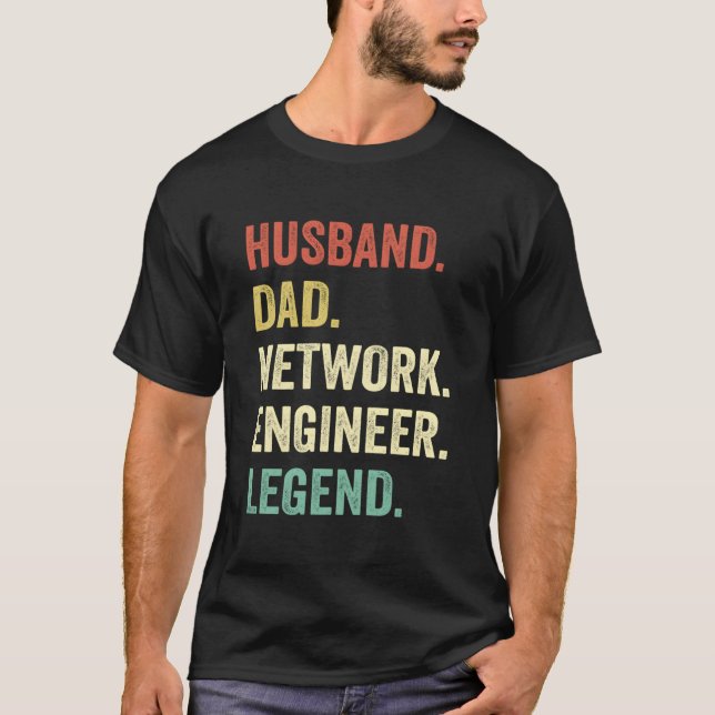 Camiseta Network Engineer Dada Husband Network Specialist (Anverso)