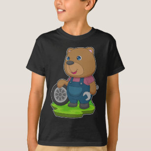 Camiseta Neumático del coche mecánico del oso