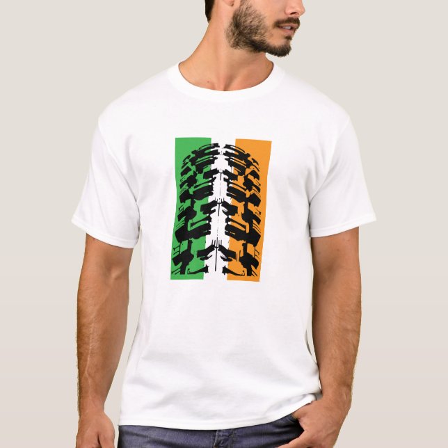 Camiseta Neumático irlandés del neumático de la bici de (Anverso)