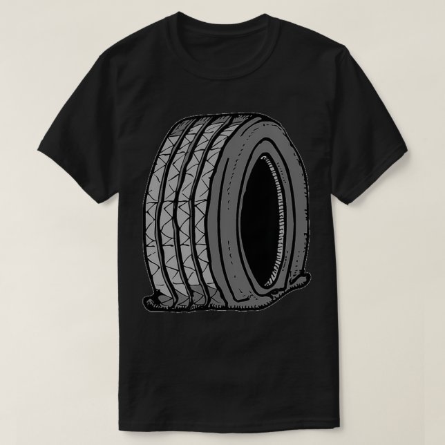 Camiseta Neumático plano  (Diseño del anverso)