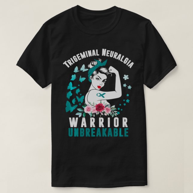 Camiseta Neuralgia triginal Conciencia Dolor facial crónico (Diseño del anverso)