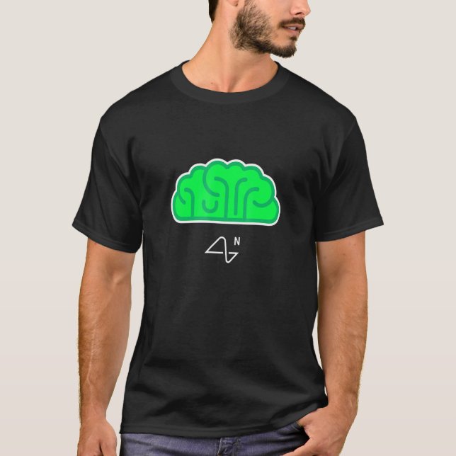 Camiseta Neuralink Green Brain Machine Interface Science (Anverso)