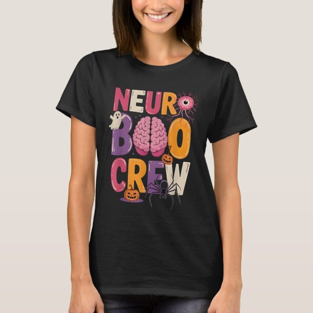 Camiseta Neuro Boo Crew Halloween Anatomical Brain Anatomy  (Anverso)