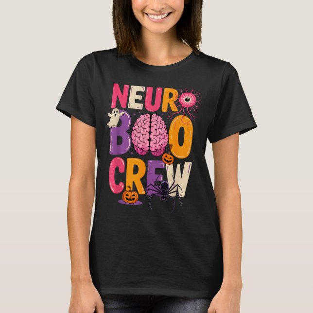 Camiseta Neuro Boo Crew Halloween Anatomical Brain Anatomy  (Anverso)