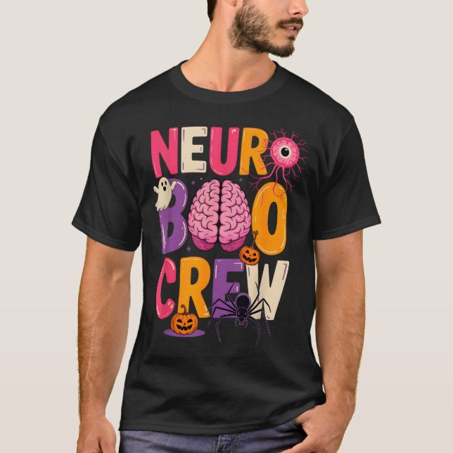 Camiseta Neuro Boo Crew Halloween Anatomical Brain Anatomy  (Anverso)