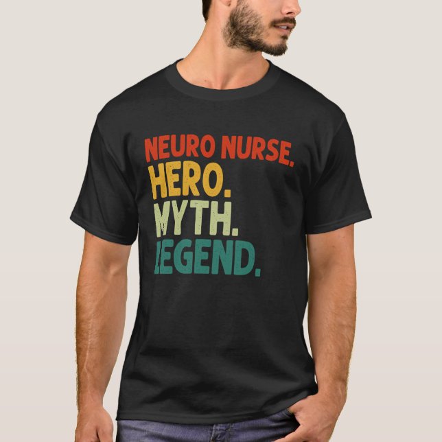 Camiseta NEURO Enfermero Hero Mitos Leyenda Neurociencia Vi (Anverso)