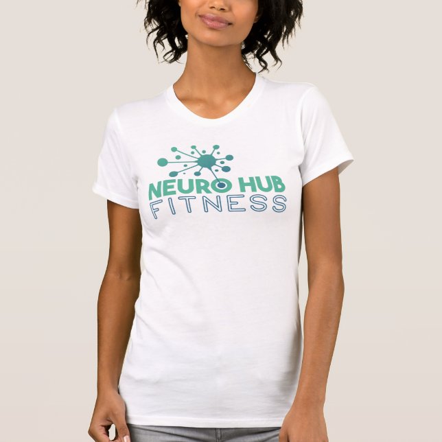 Camiseta Neuro Hub Fitness Women's White Logo T-Shirt (Anverso)