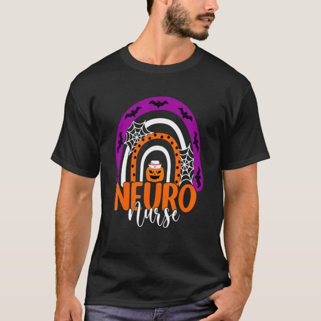 Camiseta Neuro Nurs Halloween Calabaza Neurociencia del arc (Anverso)