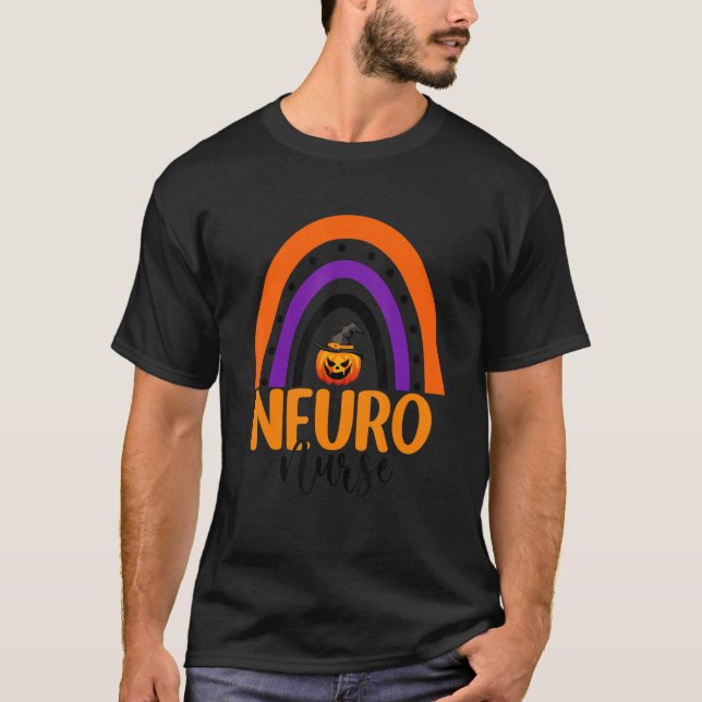 Camiseta Neuro Nurs Halloween Calabaza Neurociencia del arc (Anverso)
