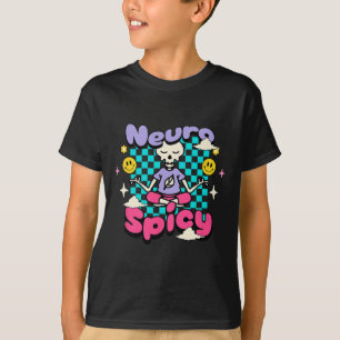 Camiseta Neuro Spicy Adhd Autism Awareness Retro Groovy Ske